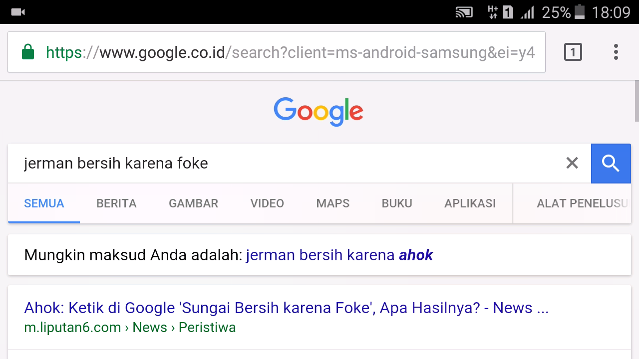 Ayo bully Google - semua bersih karena ahok