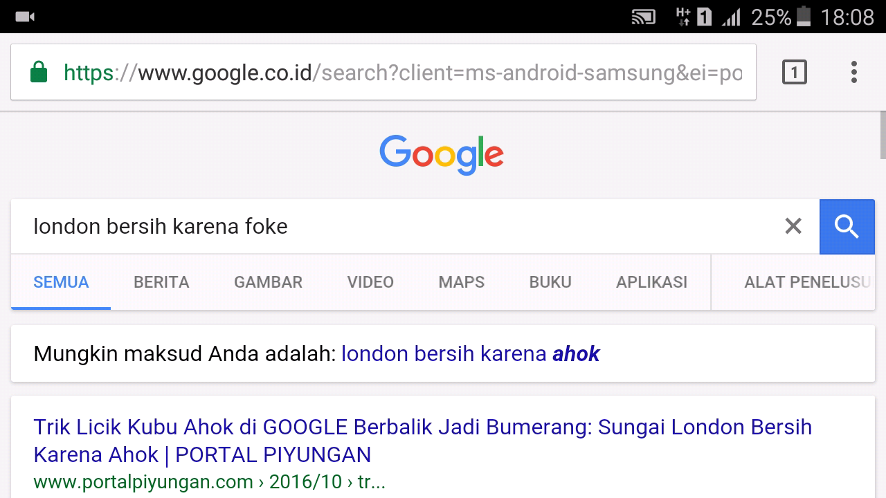 Ayo bully Google - semua bersih karena ahok