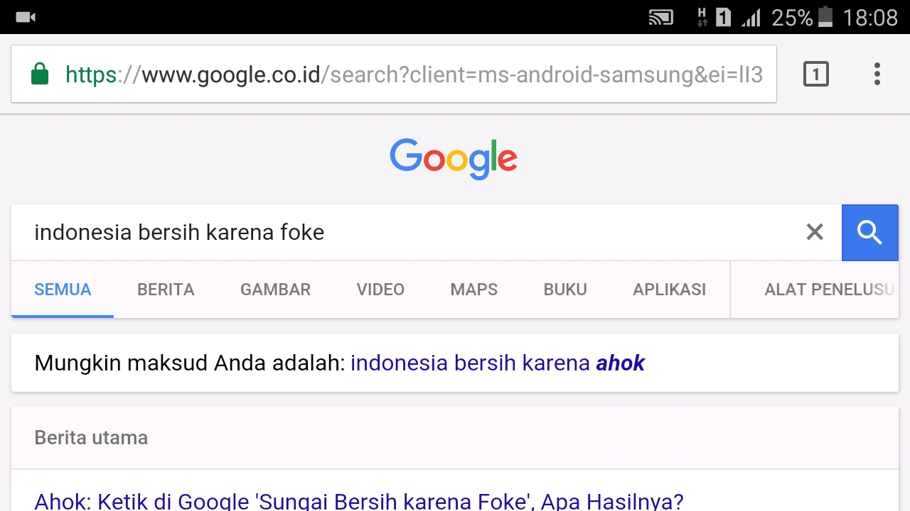 Ayo bully Google - semua bersih karena ahok