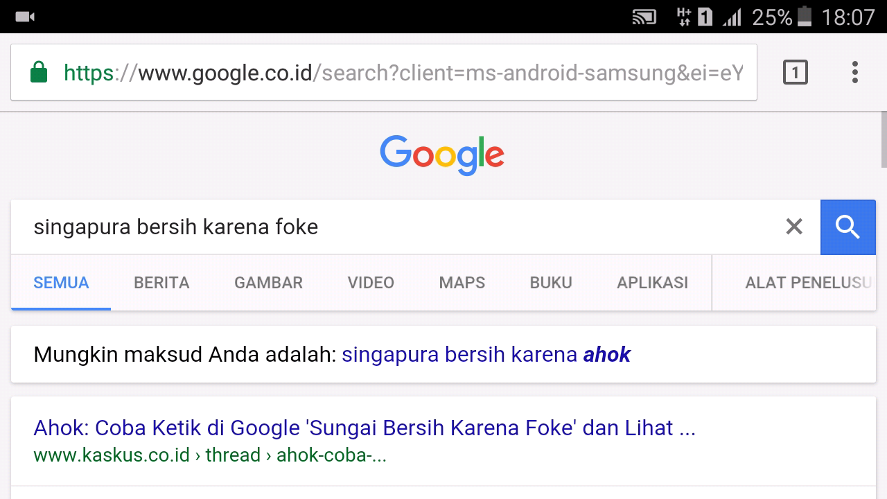Ayo bully Google - semua bersih karena ahok