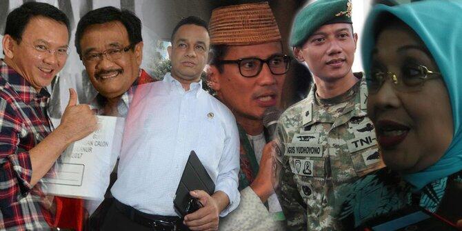 Ahok kian tak populer, disalip Anies dan Agus yang meroket