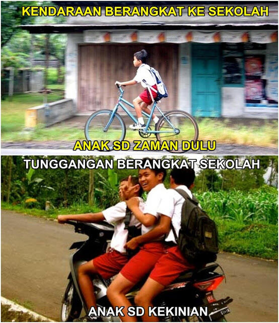 10 meme bedanya anak  jaman  dulu  dan anak  jaman  sekarang 