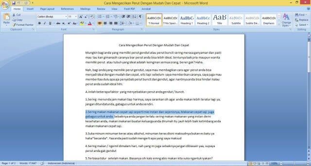 Trik-trik Microsoft Word Ini buat tugas dan Pekerjaanmu Bisa Cepat Selesai!