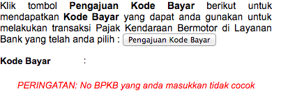 &#91;HELP&#93; Bayar Pajak Online Error Via E-Samsat (Khusus Jawa Timur)