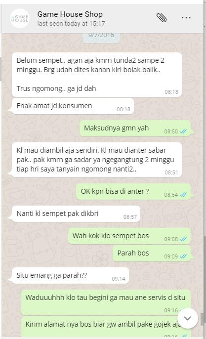 Mohon pendapat dari masalah saya dengan Gamehouseshop.com