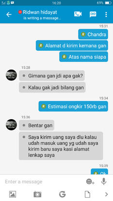 Lagi ngerjain penipu dari OLX..wkwkwk