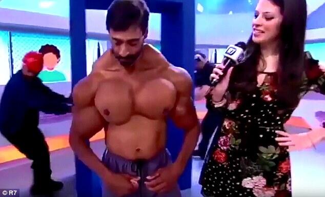 Suntik minyak ke tubuh, Pria ini jadi hulk