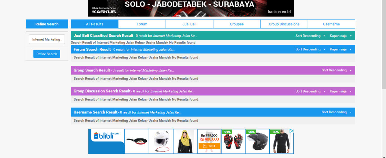 Internet Marketing Jalan Keluar Usaha Mandek