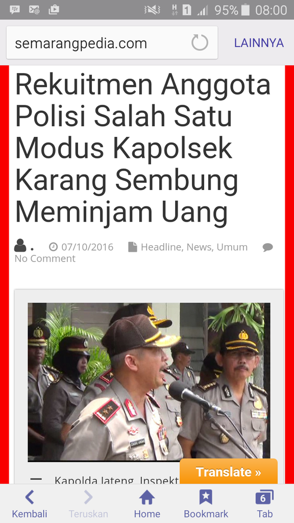 Kapolsek Karangsembung Tewas Tergantung di Ruang Kerjanya Usai Rapat