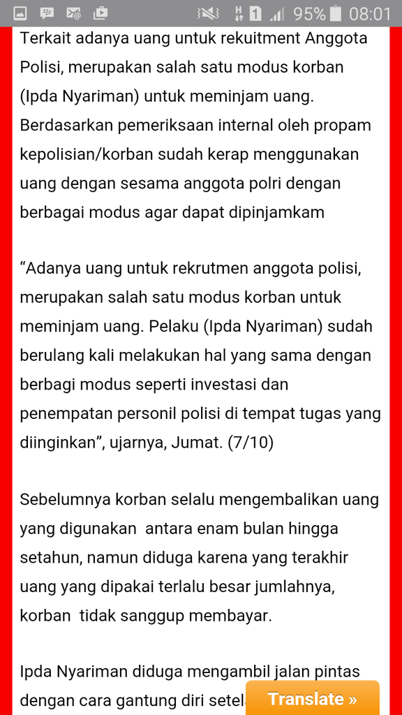 Kapolsek Karangsembung Tewas Tergantung di Ruang Kerjanya Usai Rapat