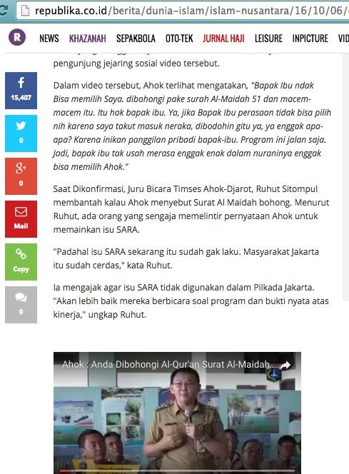 Ahok dan MUI di Mata Jessica