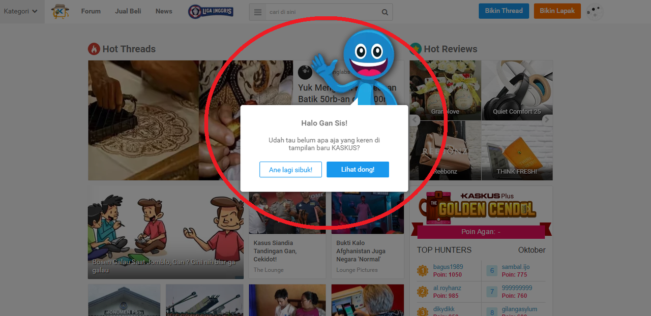halaman utama kaskus web