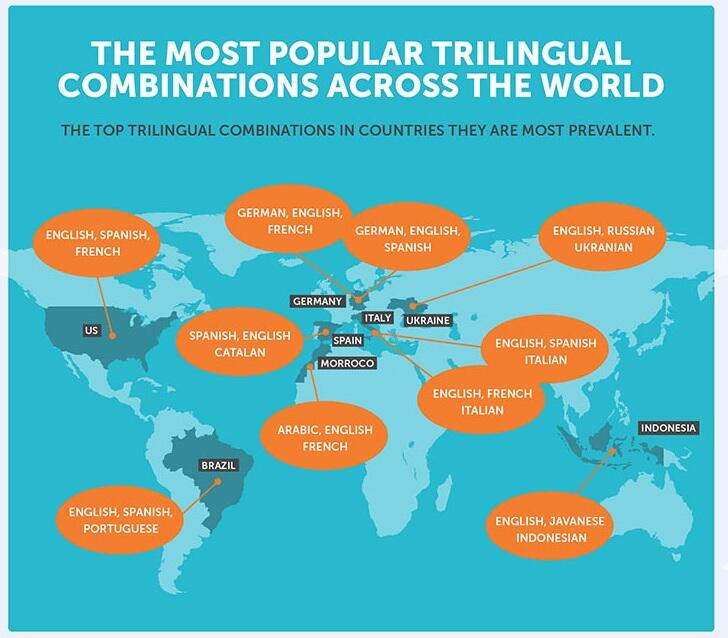 TRILINGUAL COUNTRY - SURVEY Negara-Negara dengan tingkat penguasaan bahasa terbanyak