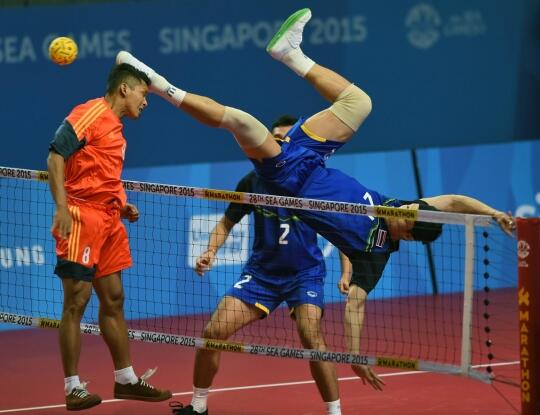 Sepak Takraw gak kalah seru sama futsal