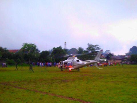 Heli Menteri Susi Mendarat di Lapangan saat Pertandingan Bola, Ini Wujudnya