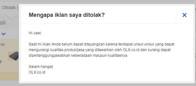 Susahnya Pasang Iklan di OLX
