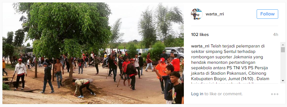 Suporter Persija Berulah, Serang Rumah Makan di Bogor