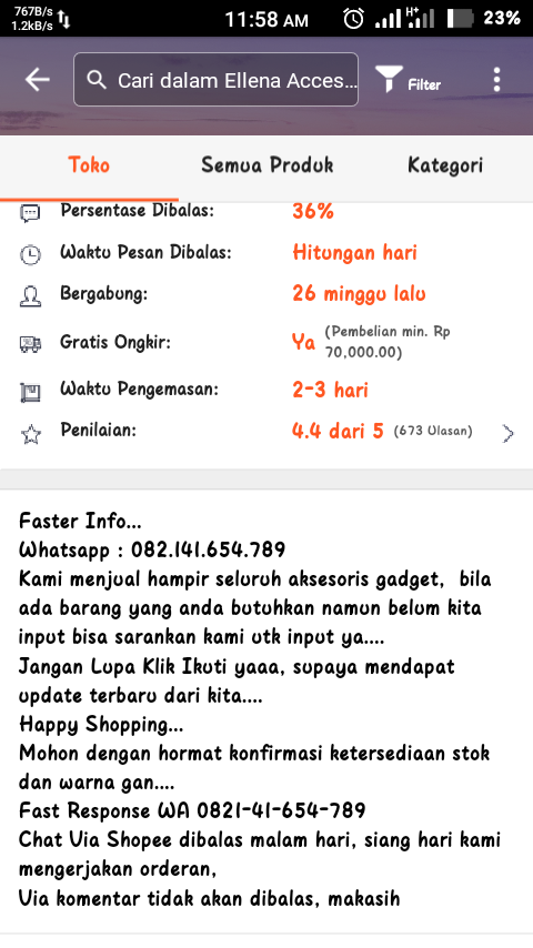 Tidak Profesional, seller di Shopee membatalkan sepihak pesanan saya