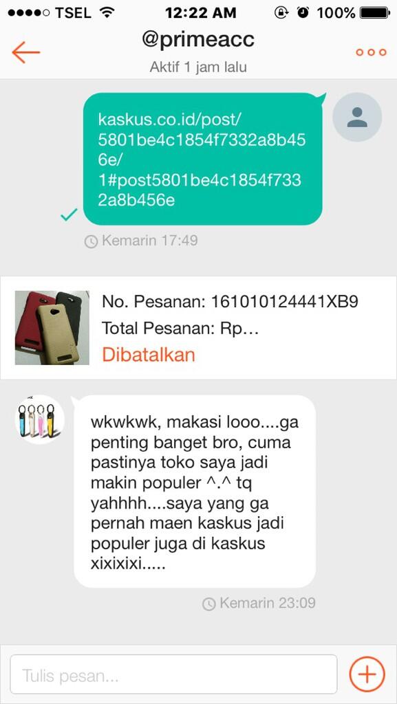 Tidak Profesional, seller di Shopee membatalkan sepihak pesanan saya