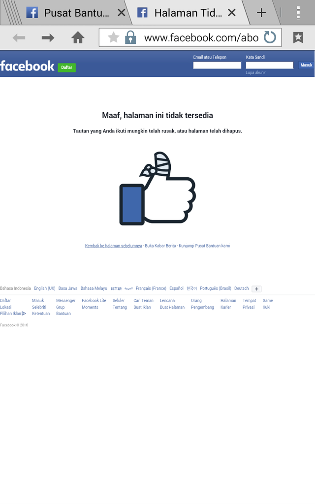 Problem akun Facebook yang tiba2 dibanned