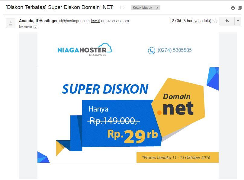 Kurangnya profesionalitas Penyedia layanan hosting dan domain Niagahoster