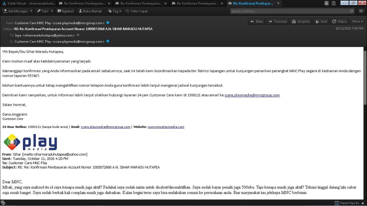 ID PELANGGAN MNC PLAY MEDIA SUDAH 3 BULAN TIDAK DI NON AKTIFKAN
