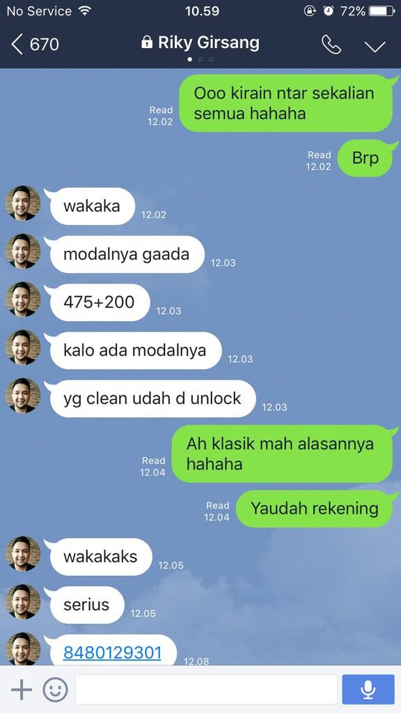 PENIPU JUTAAN RUPIAH BERNAMA MOCHAMAD RIKY NOVIANSYAH