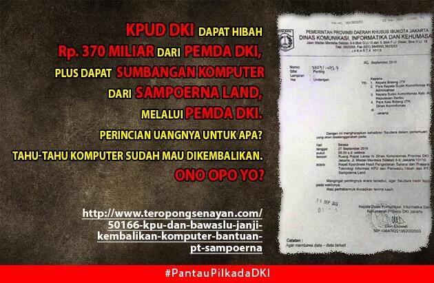 KPU dan Bawaslu Janji Kembalikan Komputer ‎Bantuan PT Sampoerna ‎