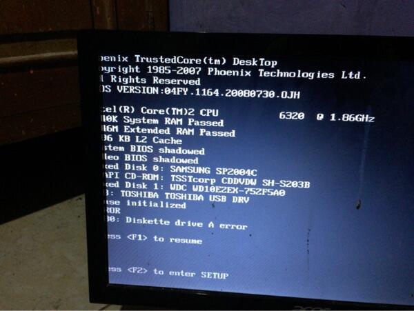 Pc Erorr Bios F1 Resume