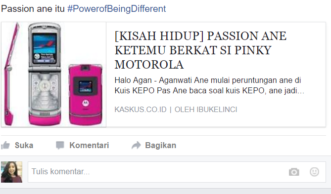 &#91;KISAH HIDUP&#93; PASSION ANE KETEMU BERKAT SI PINKY MOTOROLA