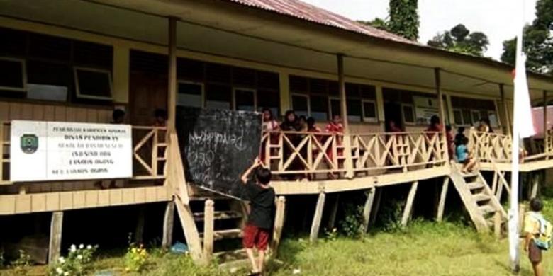 Diterjang Longsor, Kondisi SD di Wilayah Perbatasan Miring Selama 2 Tahun