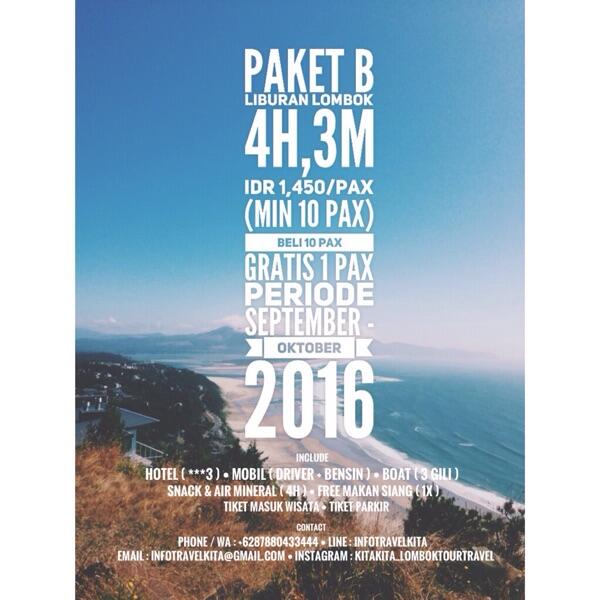 Paket Hemat Liburan di Lombok 4H 3M