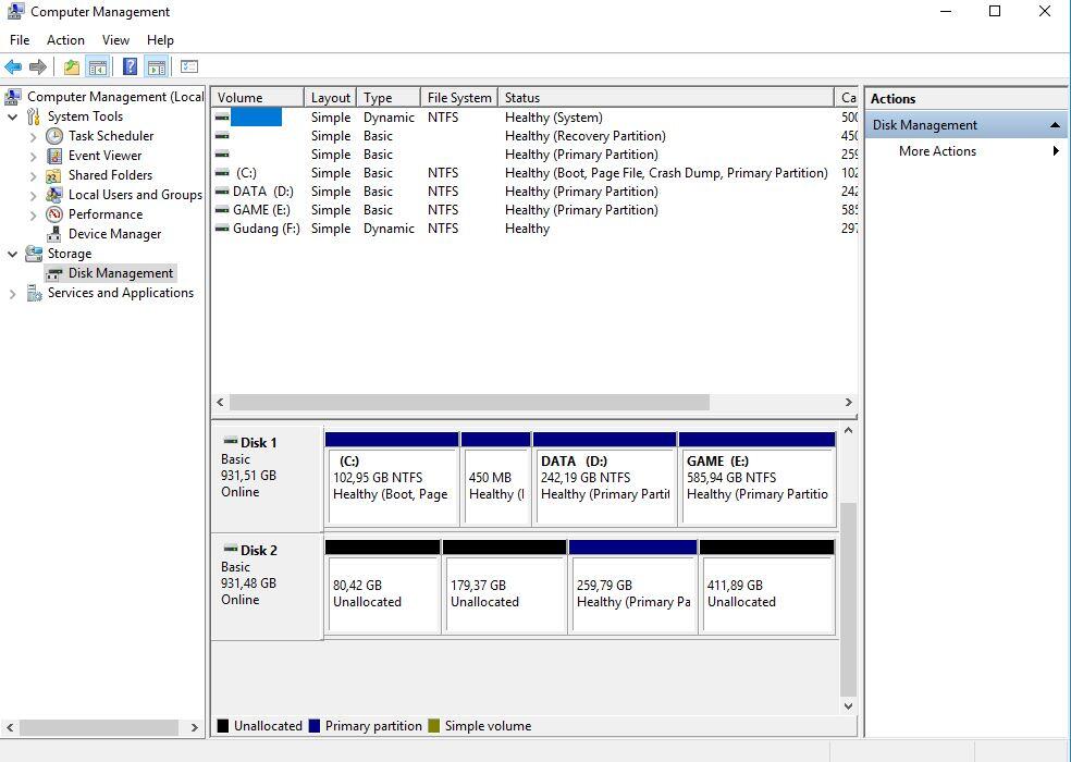 HELP GAN,, Hardisk External terbaca tapi tidak kedeteck di windows 10