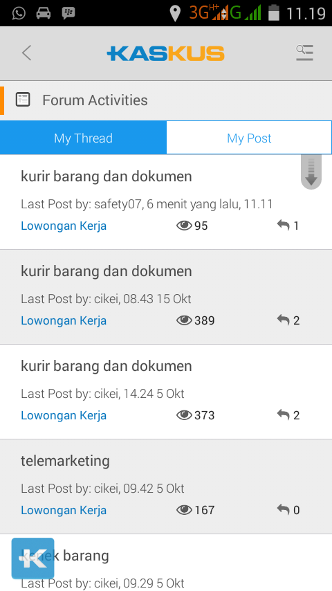 kurir barang dan dokumen