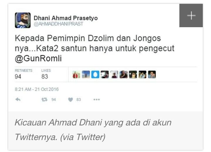 Ahmad Dhani: Kata-Kata Santun Hanya untuk Pengecut