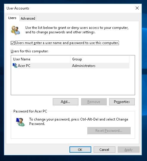 cara hilangin menu log in saat booting pada windows 10