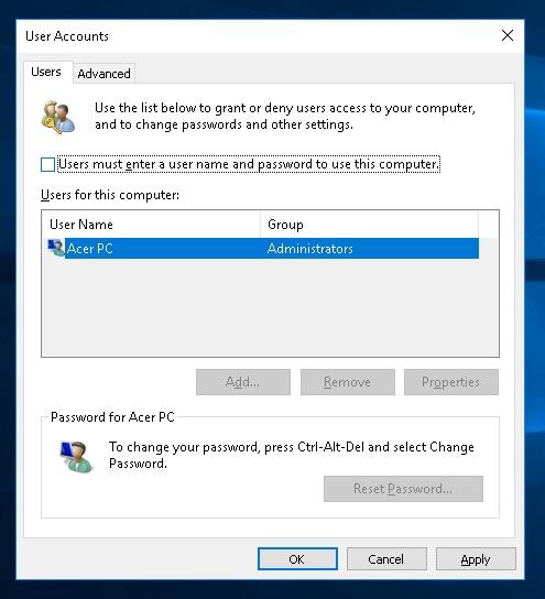 cara hilangin menu log in saat booting pada windows 10