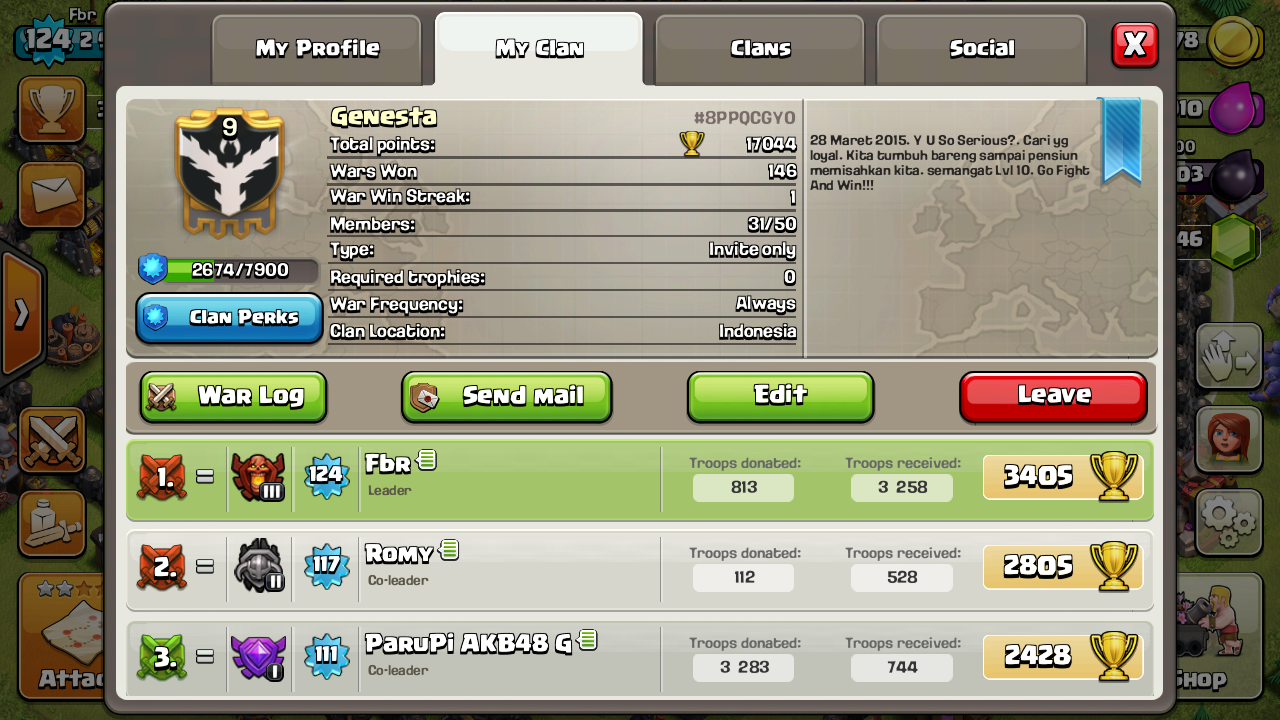 Genesta Clan Clash of Clan
