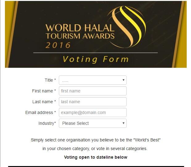 Mari menangkan Indonesia dalam World Halal Tourism Award (WHTA) 2016