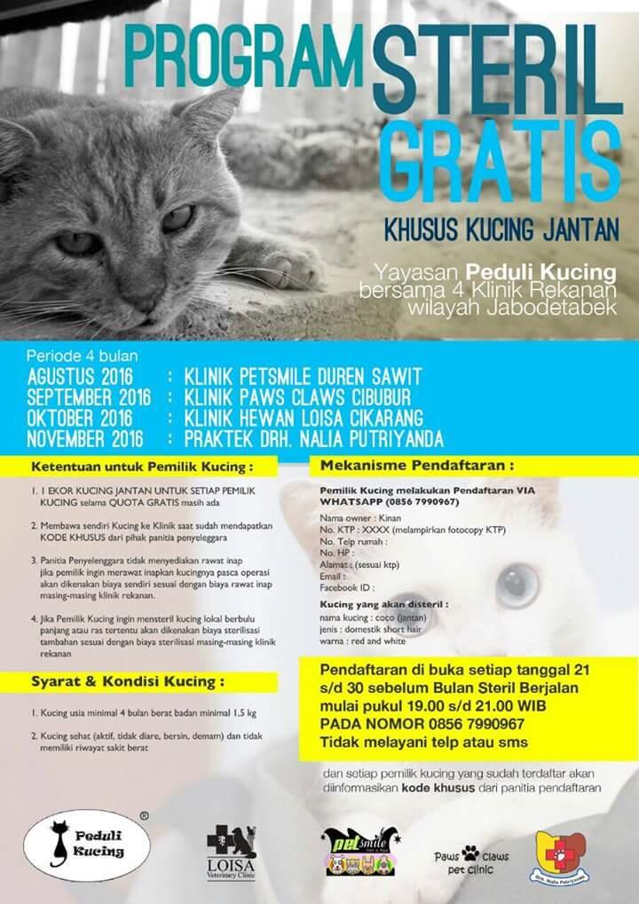 Jadwal Informasi Vaksin - Steril Kucing