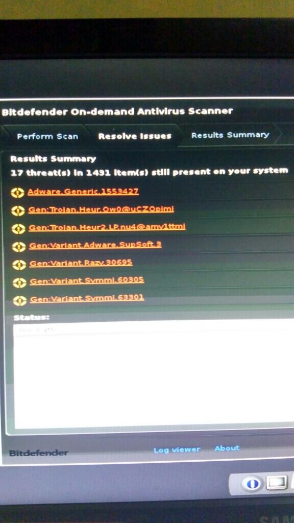 Hasil scan bitdefender ganπ