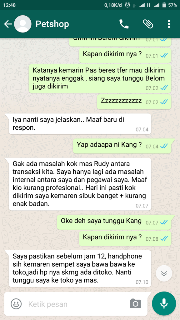 Penipu ulung Yang tau monggo Masuk Mengaku Owner Petshop