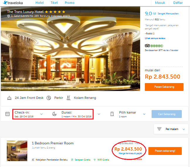 [ HARGA SPECIAL ] VOUCHER HOTEL BANDUNG