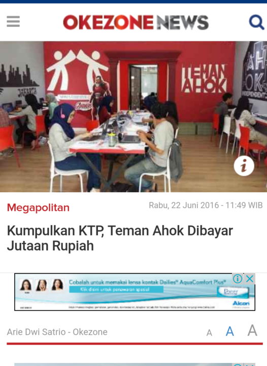 KPU DKI Wajib Awasi Medsos Simpatisan Ahok yang Berpotensi Meresahkan Masyarakat