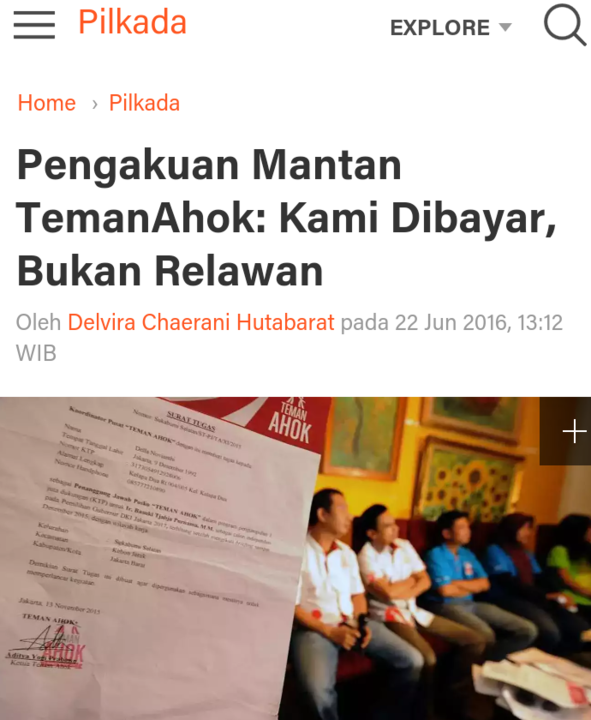 KPU DKI Wajib Awasi Medsos Simpatisan Ahok yang Berpotensi Meresahkan Masyarakat