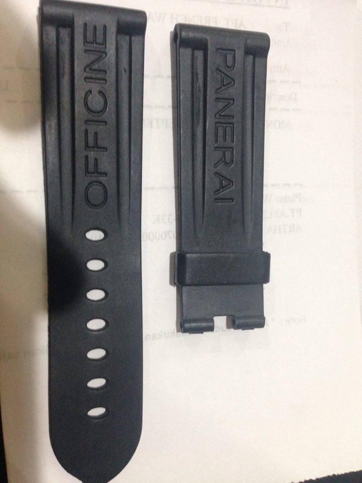 (SWISS 1:1 VULCANIZED RUBBER ANTI LENGKET & DEBU ) 24 to 22 PANERAI RUBBER STRAP