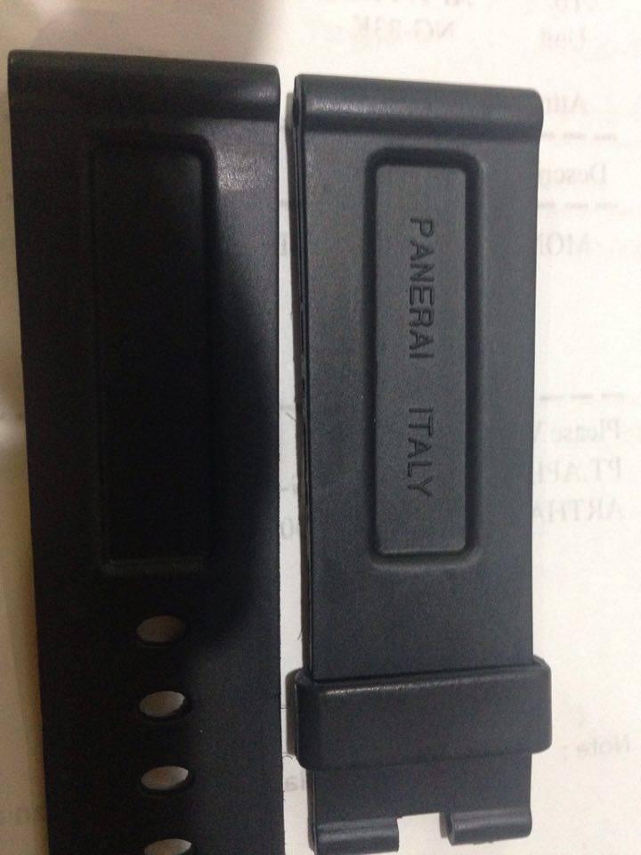 (SWISS 1:1 VULCANIZED RUBBER ANTI LENGKET & DEBU ) 24 to 22 PANERAI RUBBER STRAP