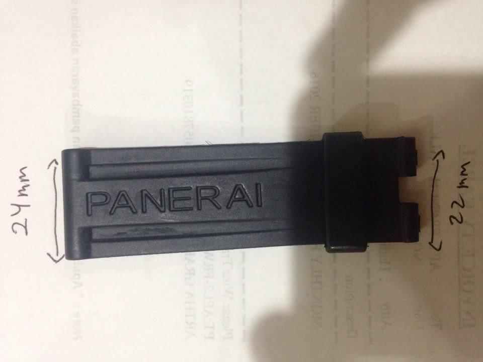 (SWISS 1:1 VULCANIZED RUBBER ANTI LENGKET & DEBU ) 24 to 22 PANERAI RUBBER STRAP