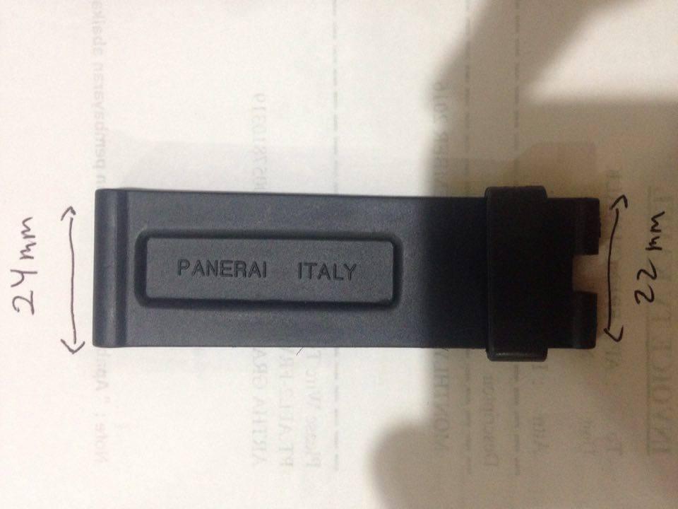 (SWISS 1:1 VULCANIZED RUBBER ANTI LENGKET & DEBU ) 24 to 22 PANERAI RUBBER STRAP