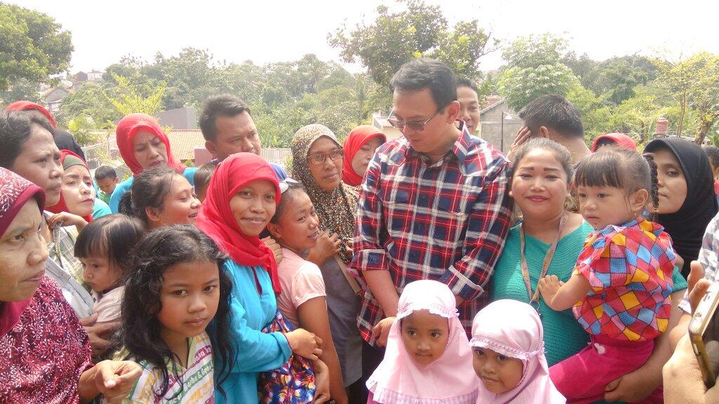 Ahok di Kebagusan, Kunjungi TK Hingga Diskusi Banjir